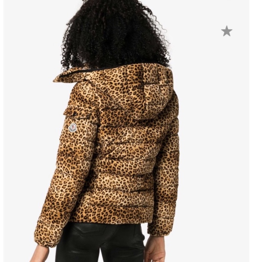 MONCLER BADY LEOPARD PRINT DOWN COAT - Picture 8 of 10